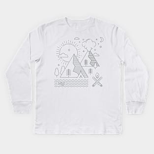 Springs and volcanoes Kids Long Sleeve T-Shirt